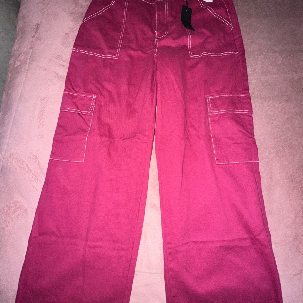 Forever 21 Fuchsia Cargo Pants
